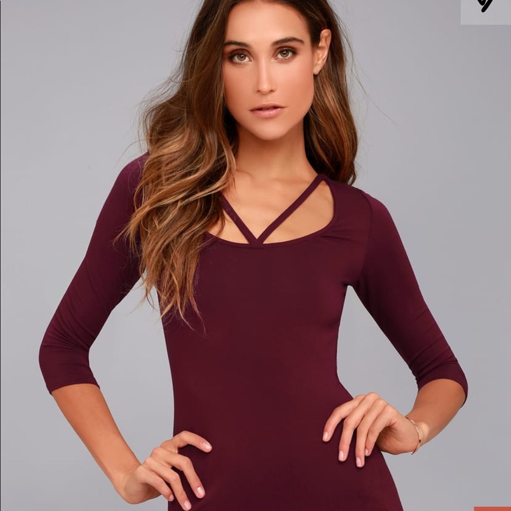 Lulu’s Burgundy Bodycon Dress